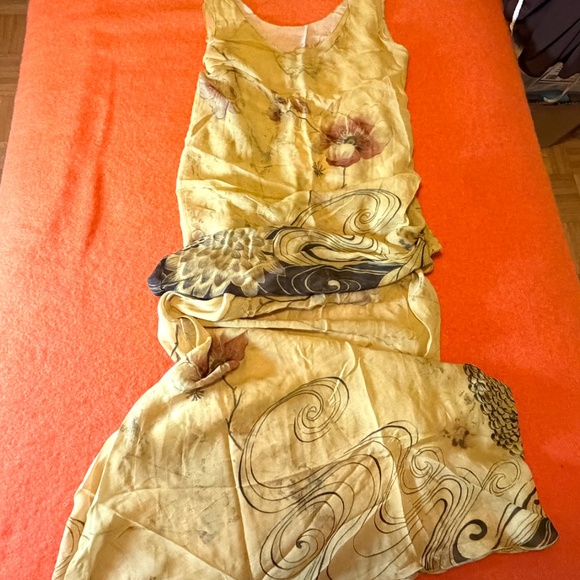 Zara special collection brown floral sleeveless 60s inspired dress NWT - Picture 3 of 12